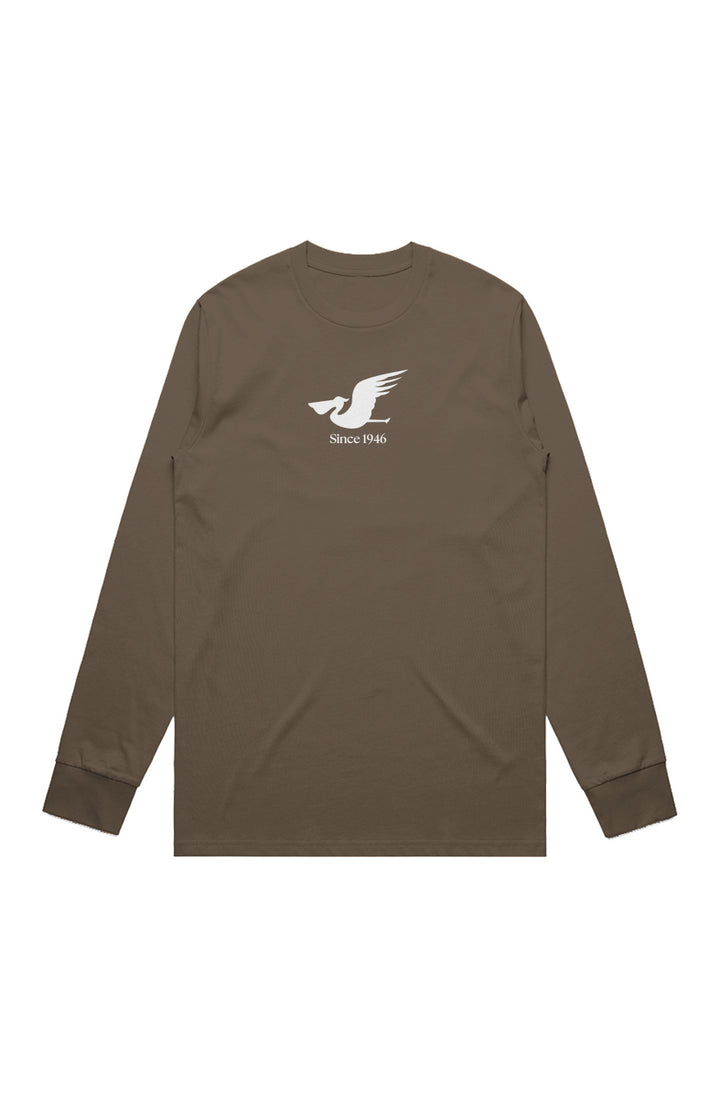 Mens Pelican Long-Sleeve Cotton Tee