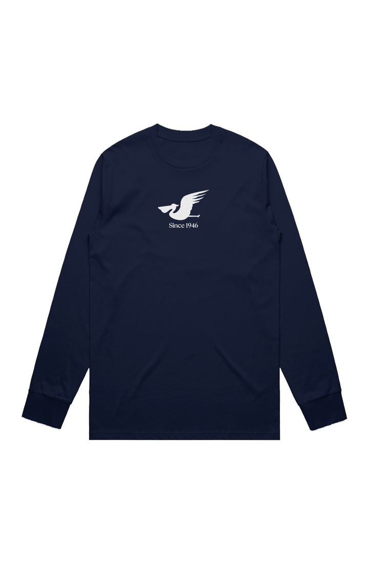 Mens Pelican Long-Sleeve Cotton Tee