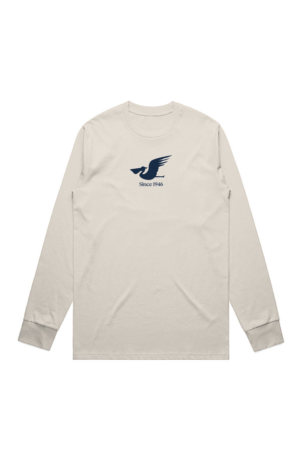 Mens Pelican Long-Sleeve Cotton Tee